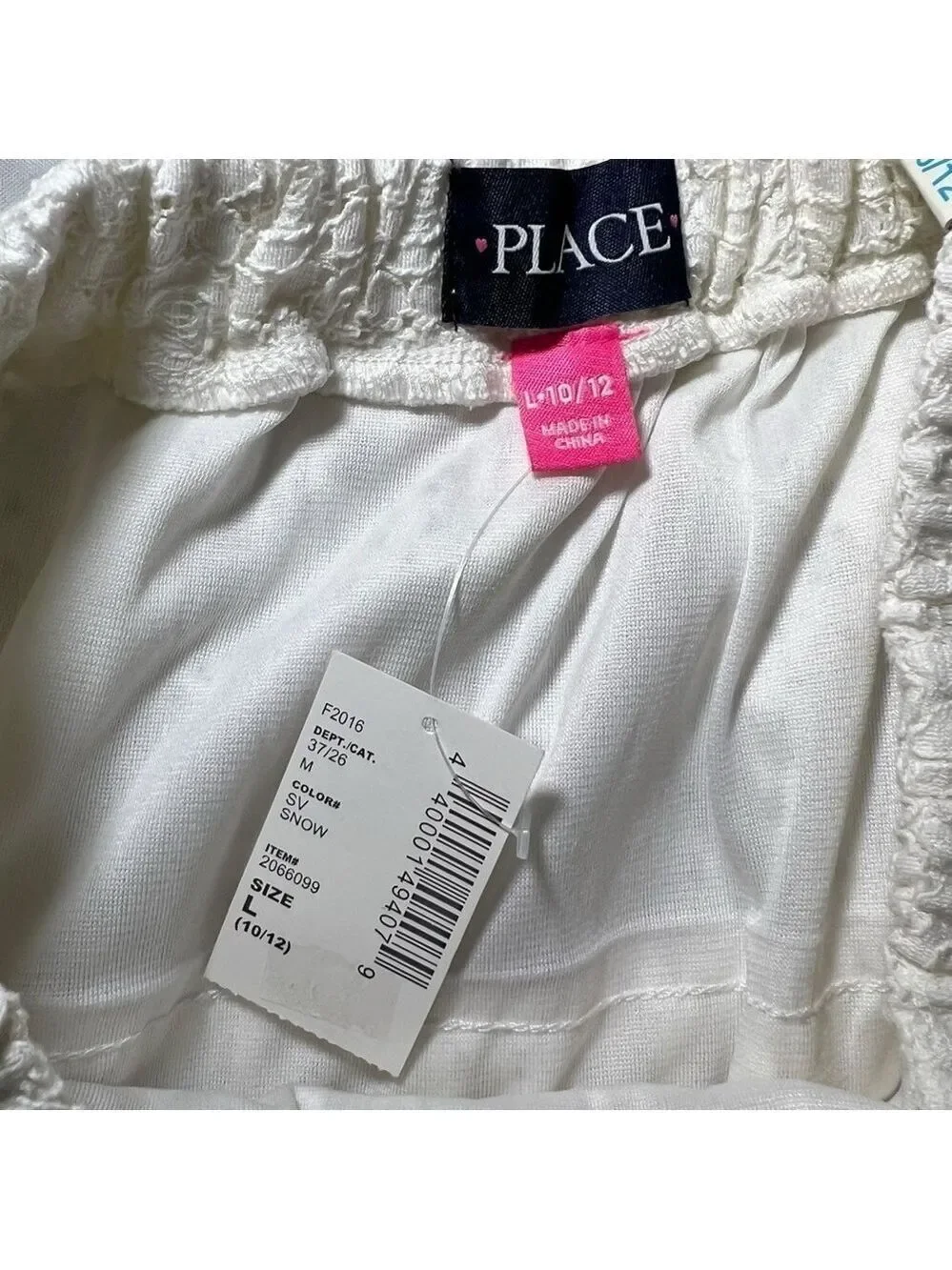 The Children’s Place Girl’s White Lace Tiered Mini Skirt Size 10/12